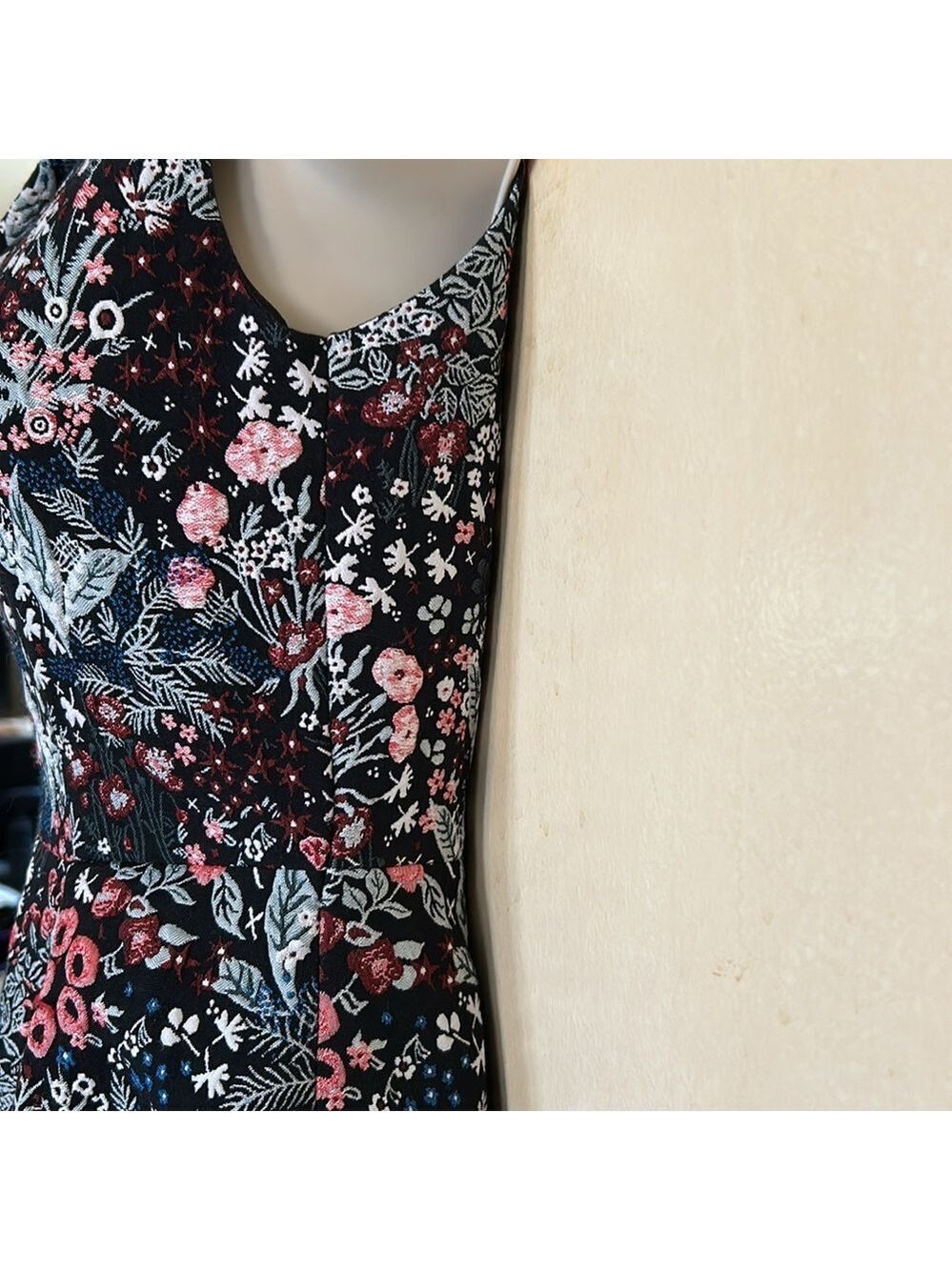 H&M floral tapestry sheath dress size 2 - Picture 8 of 11